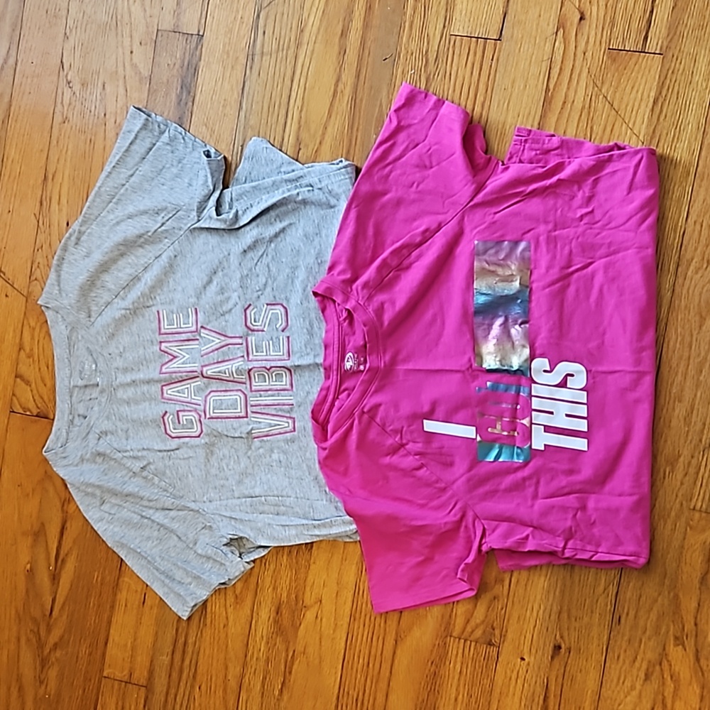 Bundle of 2 Girls Athletic Works T Shirts, size XXL 18, Like New